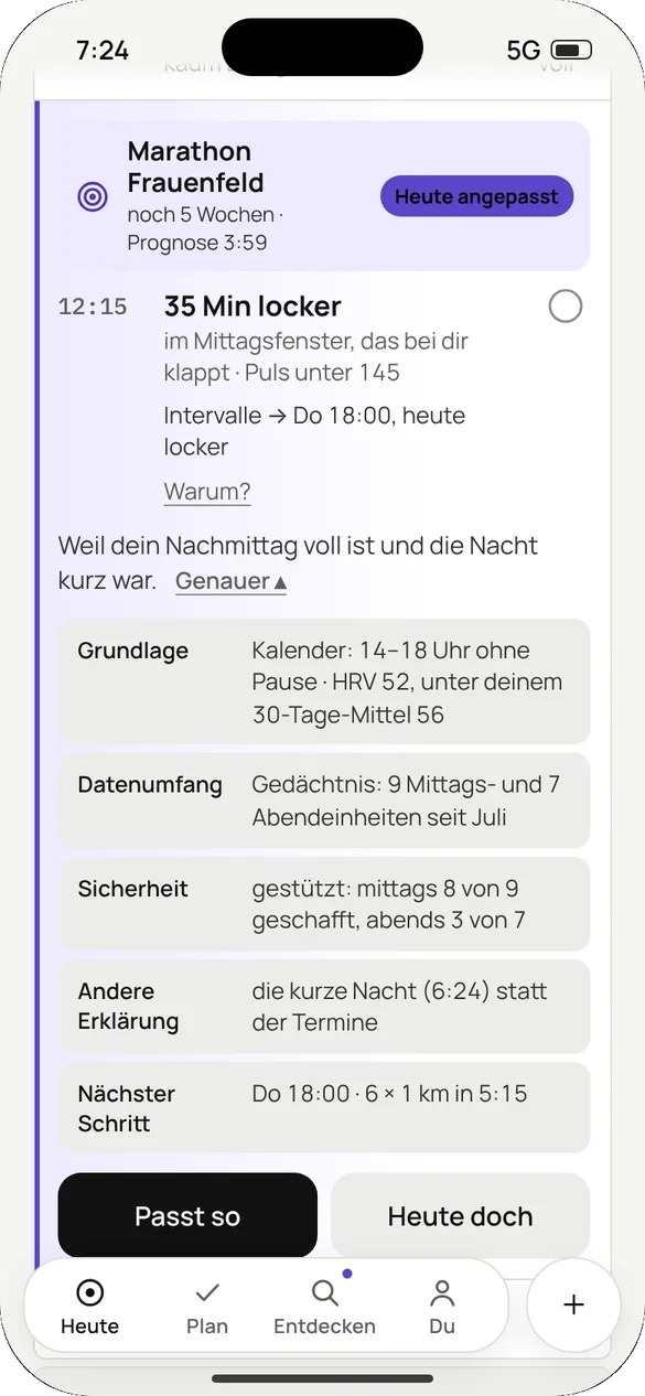 Warum mit fünf Feldern