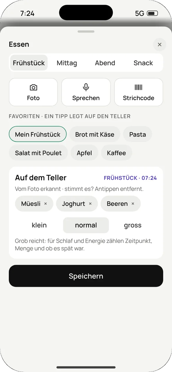 Essen erfassen