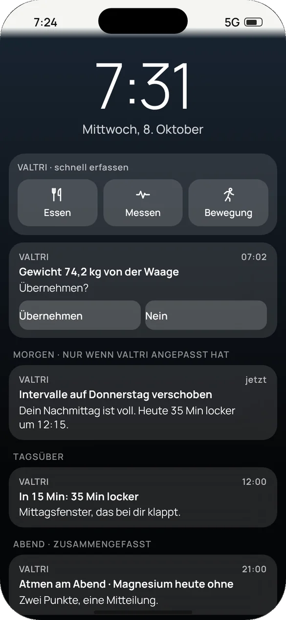Sperrbildschirm mit Widget