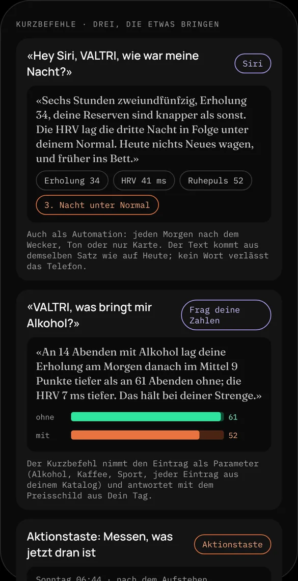 Siri und Kurzbefehle